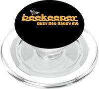 Busy Bee Happy Me Cute Beekeeper and Honeybee PopSockets PopGrip for MagSafe