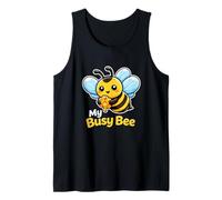 Busy Bee Honeycomb Cartoon Beekeeping Enthusiast Graphic Tank Top