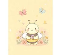 Busy Bee Notebook: Cute Wide Ruled Composition Book | Fun Writing Journal with Guideline for Kids, Students, Teachers, Classroom, School Supplies, Gifts