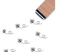 Busy Bee Rubber Stamp, 3/5 Inch Small Mini Stamp for Scrapbooking Card Making Planner