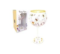 Busy Bees Balloon Glass Gin & Tonic Floral Bumble Bee Balloon Goblet
