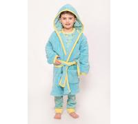Busy Bees Fleece Dressing Gown Luca and Rosa Aqua 3-4 Years