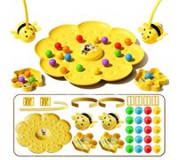 Busy Bees Game,Colorful Multifunctional Magnetic Bee Toy String Game,Magnetic Bee Headband,Mini Board Adjustable with He Toy