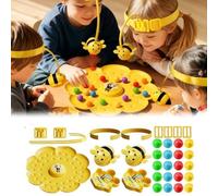 Busy Bees Game,Colorful Multifunctional Magnetic Bee Toy String Game,Magnetic Bee Toy with Adjustable Headband,Mini Board Headbands Games with String for Camping Travel Family Party Travel Activities