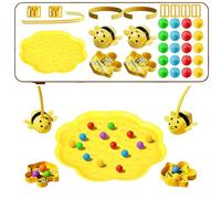 Busy Bees Game,Colorful Multifunctional Magnetic Bee Toy String Game,Magnetic with Toy Adjustable Headband,Mini Bee Board He (A)