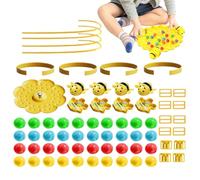 Busy Bees Game, Magnetic Bee Picking Board Game, Magnetic Bee Headband Board Games, Fun Educational Toy For Adults & Groups, Strategic Games For Travel, Picnics & Party Gatherings