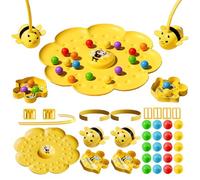 Busy Bees Game, Magnetic Bee Toy with Adjustable Headband, Colorful Multifunctional Magnetic Busy Bee Games, Multi-Player Challenge, Educational Gift, Family Party Travel Activities (2 Players)