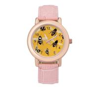 Busy Bees Women's Wrist Watch Fashion Alloy Quartz Watch with Strap Easy to Read