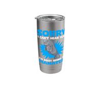 Busy Being A Manatee Dugong Sea Manatees Chubby Manatee Stainless Steel Insulated Tumbler
