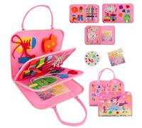 Busy Board for Toddlers, Busy Book Sensory Board Toy, Educational Activities for Fine Motor Skills Learning, Montessori Toys Gifts for Boys Girls, Travel Toy for Plane Car