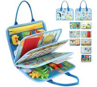 Busy Board for Toddlers, Montessori Learning Sensory Toys Activity Board | Developing Sensory Toy for Fine Motor Skills, Travel Toy for Plane Car, Gift for 1 2 3 Year Old Boys Girls