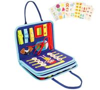 Busy Board for Toddlers Montessori Toys, Educational Learning Activity Sensory Board Toy, Developing Sensory Toy fors Fine Motor Skills, Gifts for 3+Year Old Boys Girls, Toys fors Travel Airplane Car