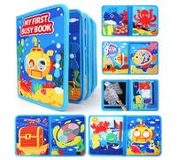 Busy Board for Toddlers, Montessori Toys for 1-2-3 Year Old Boys Girls Busy Book Birthday Gifts for 1 2 3 Year Old Sensory Toddler Toys for Travel Airplane Activities with Fishing Games