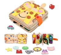 Busy Board from 1 Year Old, Employment Book for Toddlers, DIY Felt Activity Book, 3D Activities Fabric Picture Book, Preschool Learning Toy, Activity Book with Life Skills
