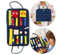 Busy Board Montessori Sensory Activity Skills Kids Toddlers Toy Fabric Travel