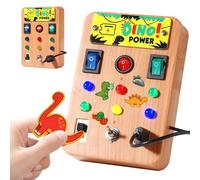Busy Board Montessori Toy Activity Board Sensory Toy 16 LED Lights Music Box Science and Physics Education Toy L