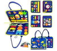 Busy Board Montessori Toy for Kids, Educational Busy Book Learning Activity Sensory Board, Developing Sensory Toy for Kids Age 1-3 Gifts Travel Toys for Airplane Car