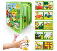 Busy Board Montessori Toys - 22 in 1 Busy Book for Toddlers for 1-4 Year Old Boys & Girls, Baby Travel Sensory Toys on Plane, Toddler Sensory Board, Birthday Gifts for Boys & Girls
