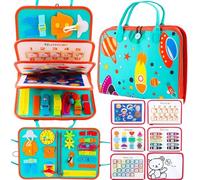 Busy Board Montessori Toys for 1 2 3 4 Year Old Girl Birthday Gifts, Busy Book Sensory Toys for Toddlers Preschool Girl Toy Learning Educational Toy Travel Activities, Mermaid Princess World (green)