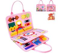 Busy Book Busy Board Montessori,Backpack BusyBook(A) | Montessori Busy Board for Toddlers,quiet book montessori toys 3d soft baby felt books,Sensory Board for Fine Motor Skills
