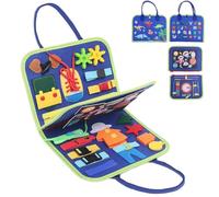 Busy Book Busy Board Montessori,Backpack BusyBook(A) | Montessori Busy Board for Toddlers,quiet book montessori toys 3d soft baby felt books,Sensory Board for Fine Motor Skills