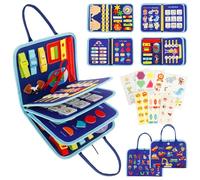 Busy Book for Kids Quiet Activity Sensory Book, Sturdy Activity Developing Board Educational Learning Board Toddler, Travel Toys for Plane Car, Birthday Present for Girls Boys