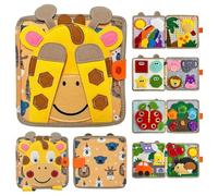 Busy Book for Toddlers 1-3, Felt Animals Busy Book, Busy Board Felt Quiet Books, Kids Travel Toys, Educational Activity Books, Preschool Learning Activities Educational Toy