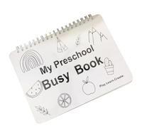 Busy Book, My Preschool Busy Book Set Thick Comprehensive Toddler Set 12 Engaging Themes Educational Preschool for Travel and Fun Learning
