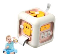 Busy Cube Toy - Early Development Fine Motor Skills Travel Game | Busy Activity Board Cube | for Children Boys Girls Birthday Holiday Festive Airplane