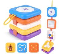 Busy Cube Travel Toys for Toddlers 18M+, 8-in-1 Montessori Activity Cube | Sensory Learning, Linkable Panels, Fine Motor Skills, Portable Design, Ages 18 Months+
