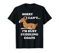 Busy Cuddling My Goat Ironic Farm Animal T-Shirt