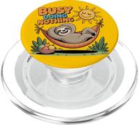 Busy Doing Nothing Relaxed Sloth PopSockets PopGrip for MagSafe
