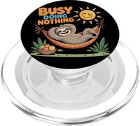 Busy Doing Nothing Relaxed Sloth PopSockets PopGrip for MagSafe