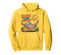Busy Doing Nothing Relaxed Sloth Pullover Hoodie