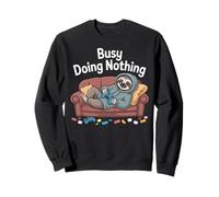 Busy Doing Nothing Relaxed Sloth Sweatshirt