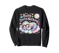Busy Doing Nothing Relaxed Sloth Sweatshirt