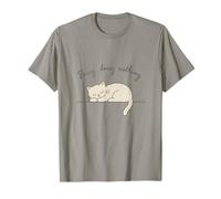Busy Doing Nothing Sleeping Cat Funny Cute T-Shirt