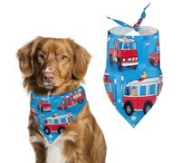 Busy Firetrucks Dog Bandana Puppy Cat Scarfs Bibs Washable Triangle Kerchief Pet Gifts