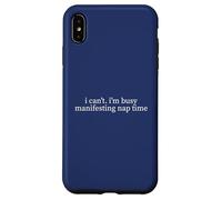 Busy Manifesting Nap Time Funny Sarcastic Meme Humor Minimal Case for iPhone XS Max