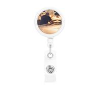 Busy Painting Studio Retractable Badge Holder is Durable Sturdy Comes with A Lanyard for Office Hospital Staff Wearing