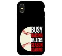 Busy Raising Ballers Season Loading Baseball Parent Mom Dad Case for iPhone X/XS