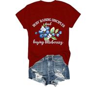 Busy Raising Disciples & Buying Blueberries Shirt Busy Raising Disciples and Buying Blueberries T-Shirt Claret