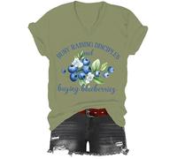Busy Raising Disciples & Buying Blueberries Shirt, Busy Raising Disciples and Buying Blueberries V-Neck Tshirt Green