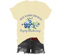 Busy Raising Disciples & Buying Blueberries Shirt, Busy Raising Disciples and Buying Blueberries V-Neck Tshirt