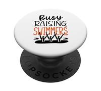 Busy Raising Swimmers Synchronized Swimming Synchro Swimmer PopSockets Adhesive PopGrip