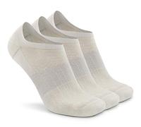 Busy Socks No Show Merino Wool Athletic Running Socks for Men Women,Low Cut Thin Soft Sport Wool Socks with Non-Slip Grips, 3 Pairs White, Small-Medium