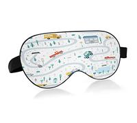 Busy Street Cars Breathable Sleeping Eyes Mask, Cool Feeling Eye Sleep Cover for Summer Rest, Elastic Contoured Blindfold for Women & Men Travel