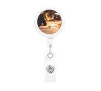Busy Studio Retractable Badge Holder is Durable Sturdy Comes with A Lanyard for Office Hospital Staff Wearing