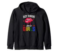 Busy Thinking About Girls Zip Hoodie