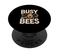 Busy With Bees Beekeeper Pollinator Love PopSockets Adhesive PopGrip